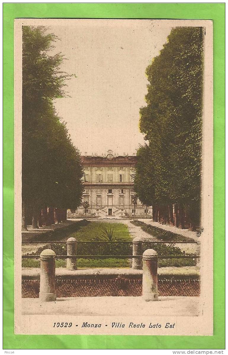 MONZA VILLA REALE LATO EST CARTOLINA FORMATO PICCOLO VIAGGIATA NEL 1927 - Monza