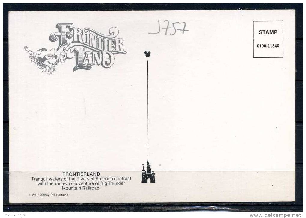 FRONTIER LAND .Carte Trés Animée . Voir Recto - Verso  (J757) - Disneyworld