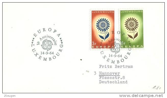 LUXEMBOURG  EUROPA CEPT 1964  FDC - 1964