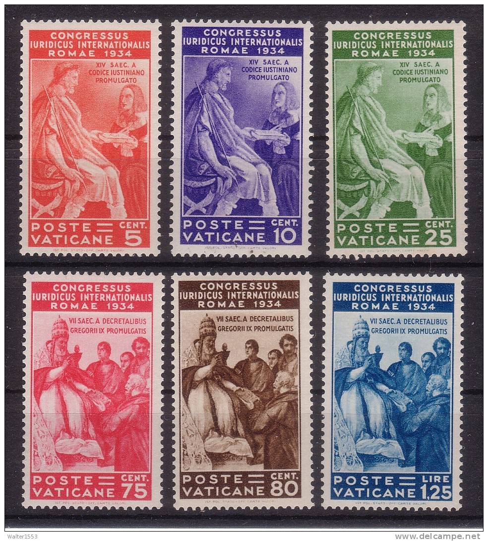 VATICANO 1935 GIURIDICO COMPLETO NUOVO **MNH/*MLH - Nuevos