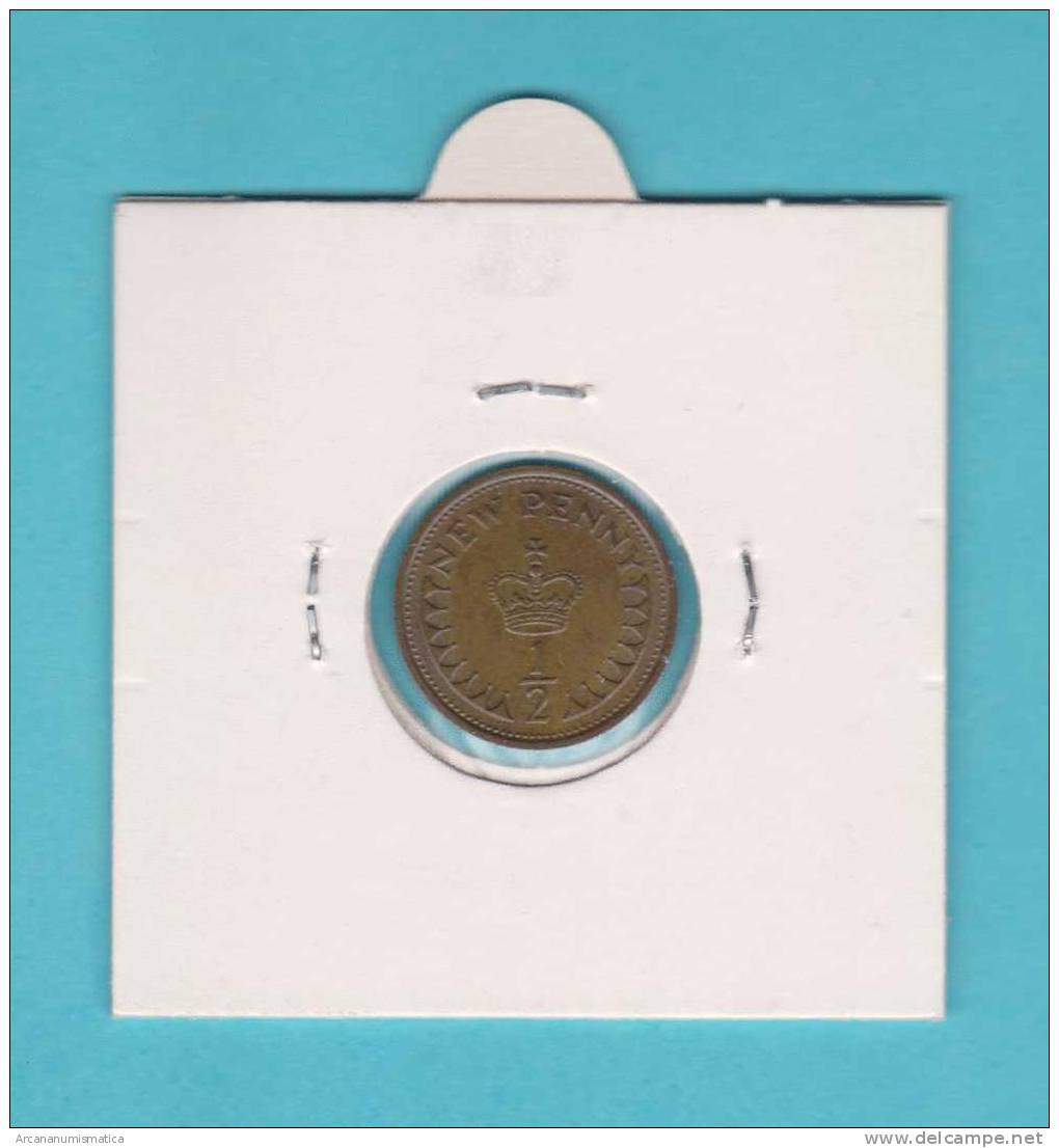 GRAN  BRETAÑA   1/2  NEW PENNY  1.974  BRONCE  KM#914   MBC/VF   DL-8845 - 1/2 Penny & 1/2 New Penny