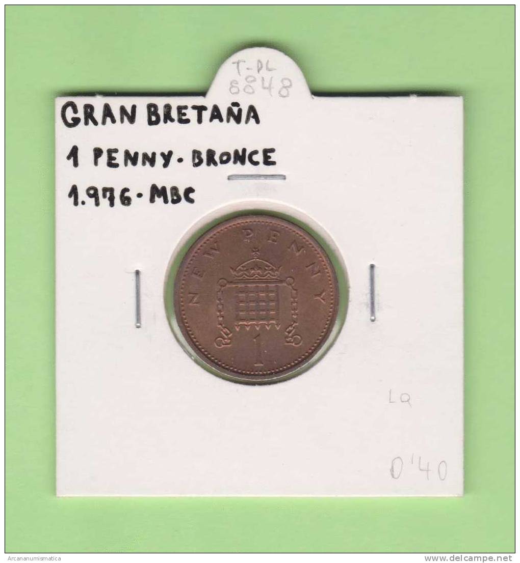 GRAN  BRETAÑA   1  NEW   PENNY  1.976  BRONCE  KM#915   MBC/VF   DL-8848 - 1 Penny & 1 New Penny