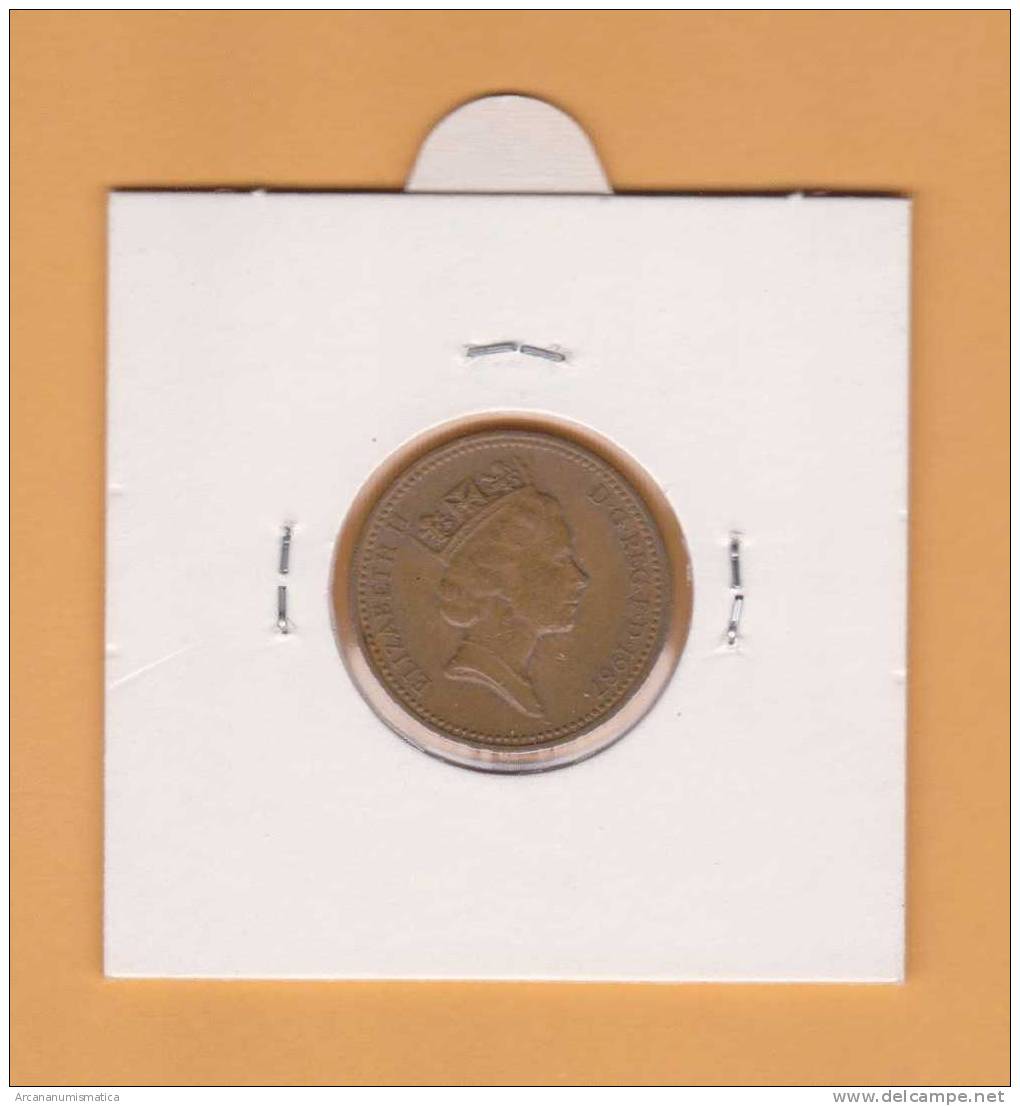 GRAN  BRETAÑA   1   PENNY  1.987  BRONCE  KM#915   MBC/VF   DL-8849 - 1 Penny & 1 New Penny