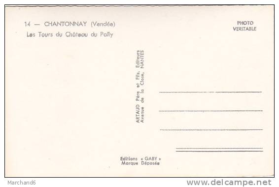 85 VENDEE CHANTONNAY LES TOURS DU CHATEAU DU PALLY - Chantonnay
