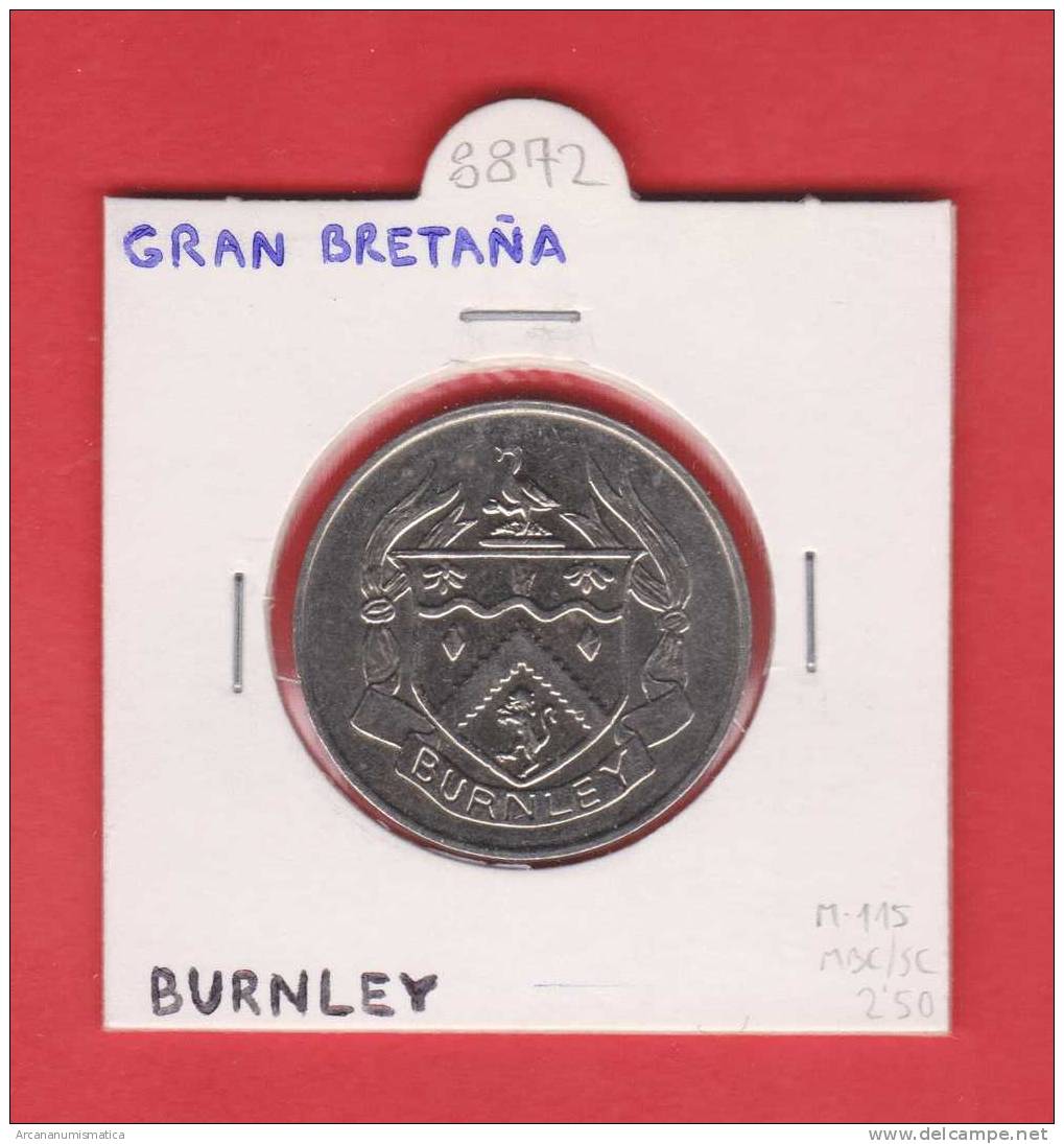 GRAN  BRETAÑA   MEDALLA  BURNLEY   SC/UNC   DL-8872 - Other & Unclassified