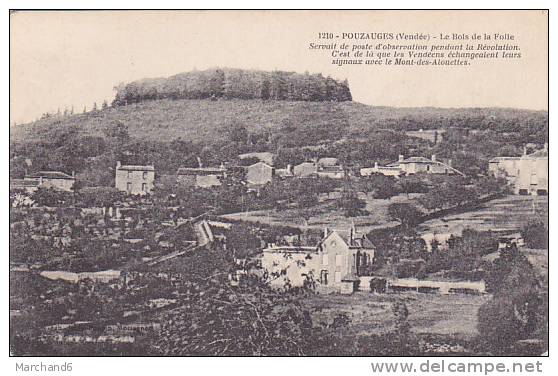 85 VENDEE POUZAUGES LE BOIS DE LA FOLIE SERVAIT DE POSTE D OBSERVATION PENDANT LA REVOLUTION - Pouzauges