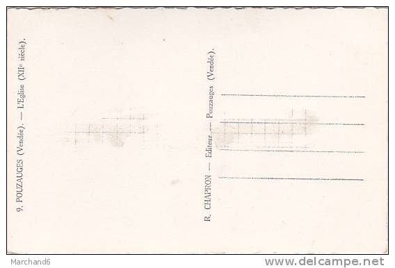 85 VENDEE POUZAUGES L EGLISE Editeur R Chapron - Pouzauges