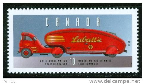 1996 10 Cent Canada  White Tractor Trailer #1605m  MNH Full Gum - Neufs