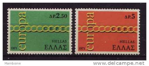 Grece  Europa  1971   N° 1052 / 53   Neuf  X - Ongebruikt