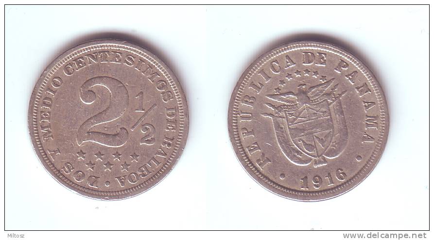 Panama 2 1/2 Centesimos 1916 - Panama