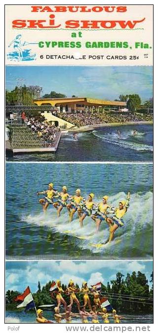 Fabulous Ski Show At Cypress Gardens, Depliant 6 Vues (14838) - Autres & Non Classés