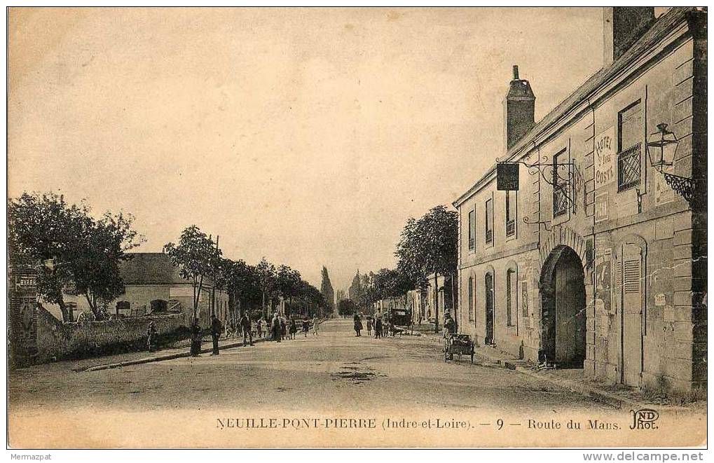 NEUILLE-PONT-PIERRE (Indre-et-Loire 37) - Route Du Mans. - Neuillé-Pont-Pierre