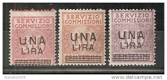 1913 REGNO SERVIZIO COMMISSIONI SOPR MNH ** CERTIFICATO - Vaglia Postale