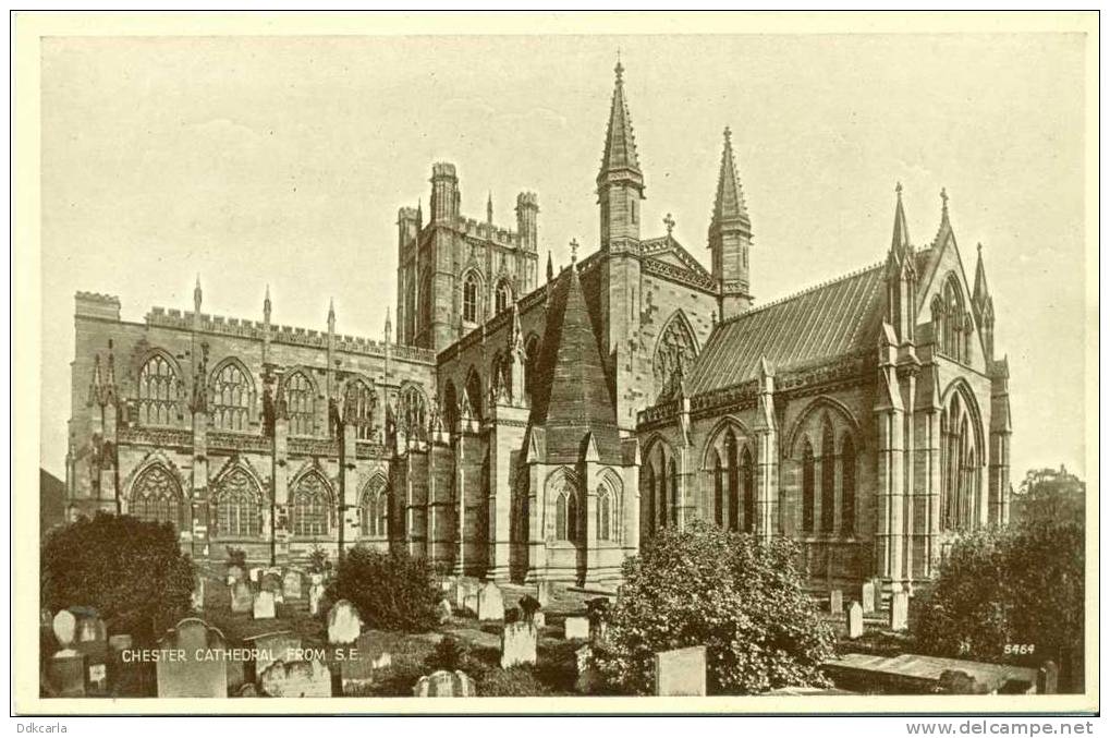Chester Cathedral From S.E. - Chester