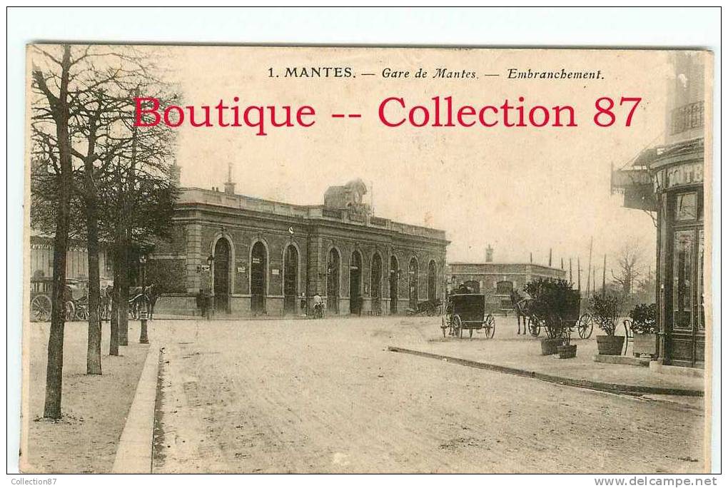 78 - MANTES - GARE - EMBRANCHEMENT - DOS VISIBLE - Mantes La Ville