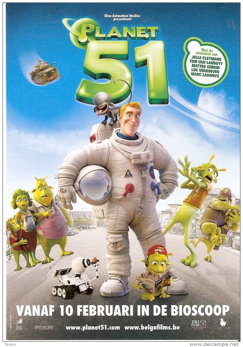 POSTAL DE LA PELICULA PLANET 51 DE DISNEY - Otros & Sin Clasificación