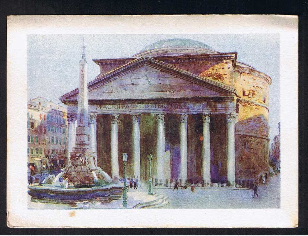 RB 571 - Early Postcard Roma Italy - Pantheon D'Agrippa - Panteón