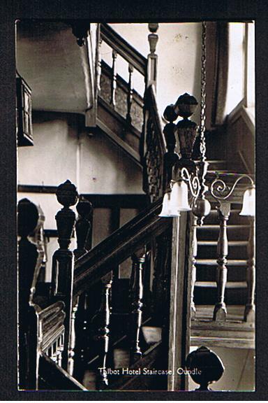 RB 571 - Early Real Photo Postcard - Talbot Hotel Staircase Oundle Northamptonshire - Northamptonshire