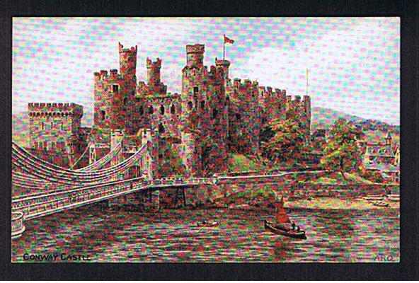 RB 571 - ARQ A.R. Quinton J. Salmon Postcard - Conway Castle Caernarvon Wales - Caernarvonshire