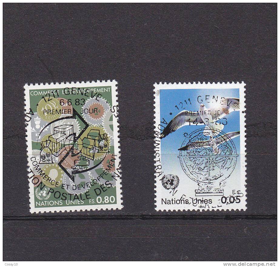 NATIONS  UNIES  GENEVE     N° 117 - 141      OBLITERATION CENTRALE     CATALOGUE  ZUMSTEIN - Used Stamps