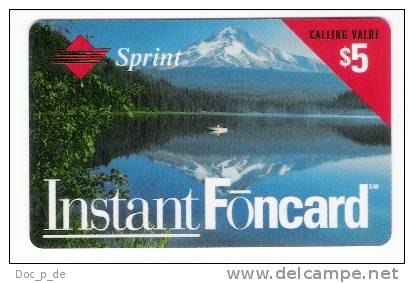 USA - SPRINT - Prepaid Card - $5 - Instant Foncard - Lake - Mountain - Sprint