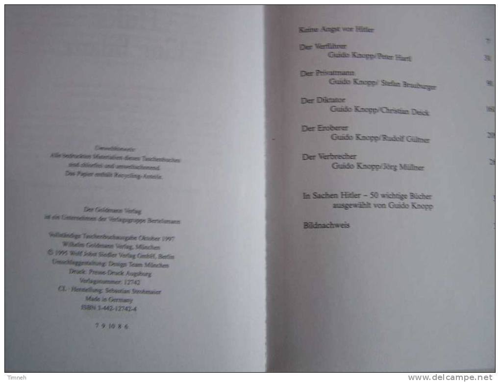 HITLER Eine Bilanz Von Guido KNOPP 1997 Taschenbuch Goldmann Verlag - Biografieën & Memoires