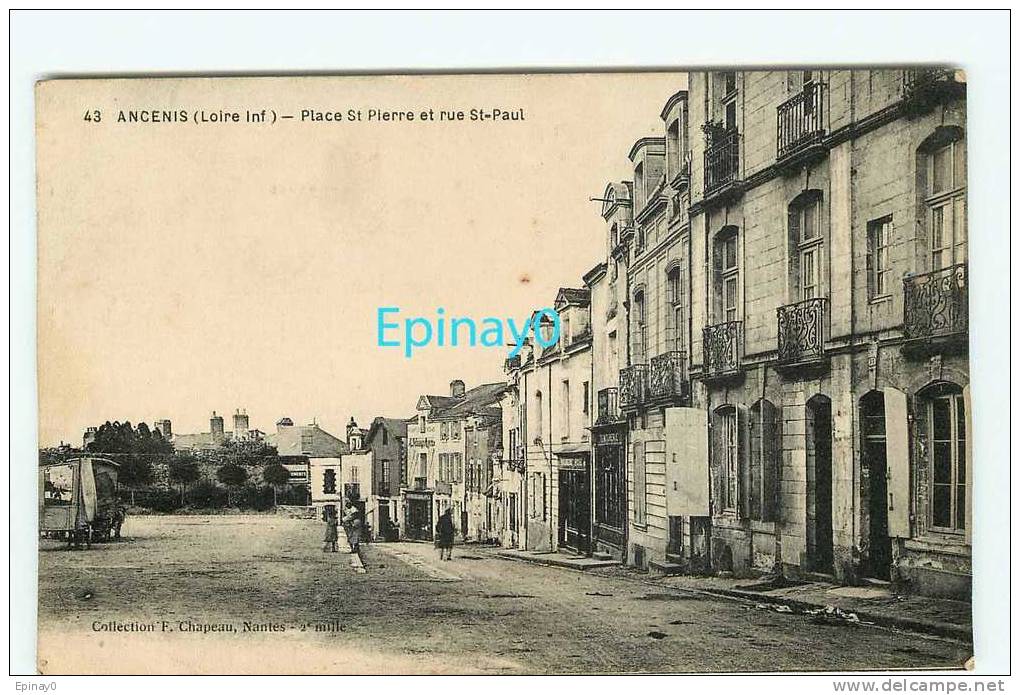 Br - 44 - ANCENIS - Place Saint Pierre Et Rue Saint Paul  - RARE - Ancenis