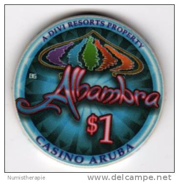 (Chip) Alhambra Casino Aruba $1 - Casino