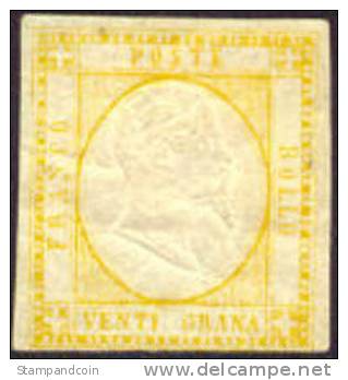 Neopolitian Provinces #26 Mint Hinged 20g Yellow From 1861 - Napels