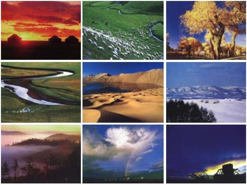 CHINA TP-14B LANDSCAPE OF INTER-MONGOLIA P-CARD BOOKLET 2000 - Cartes Postales