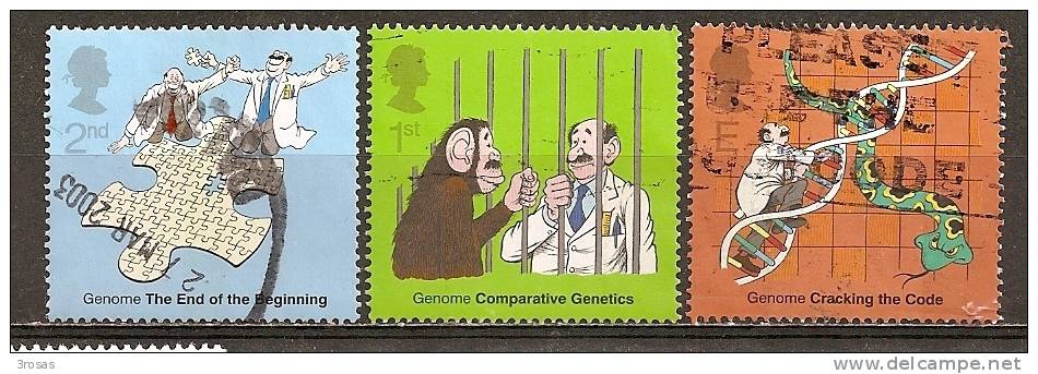 Grande-Bretagne Great Britain 2003 Decouverte De DNA Discovery DNA Obl - Non Classificati