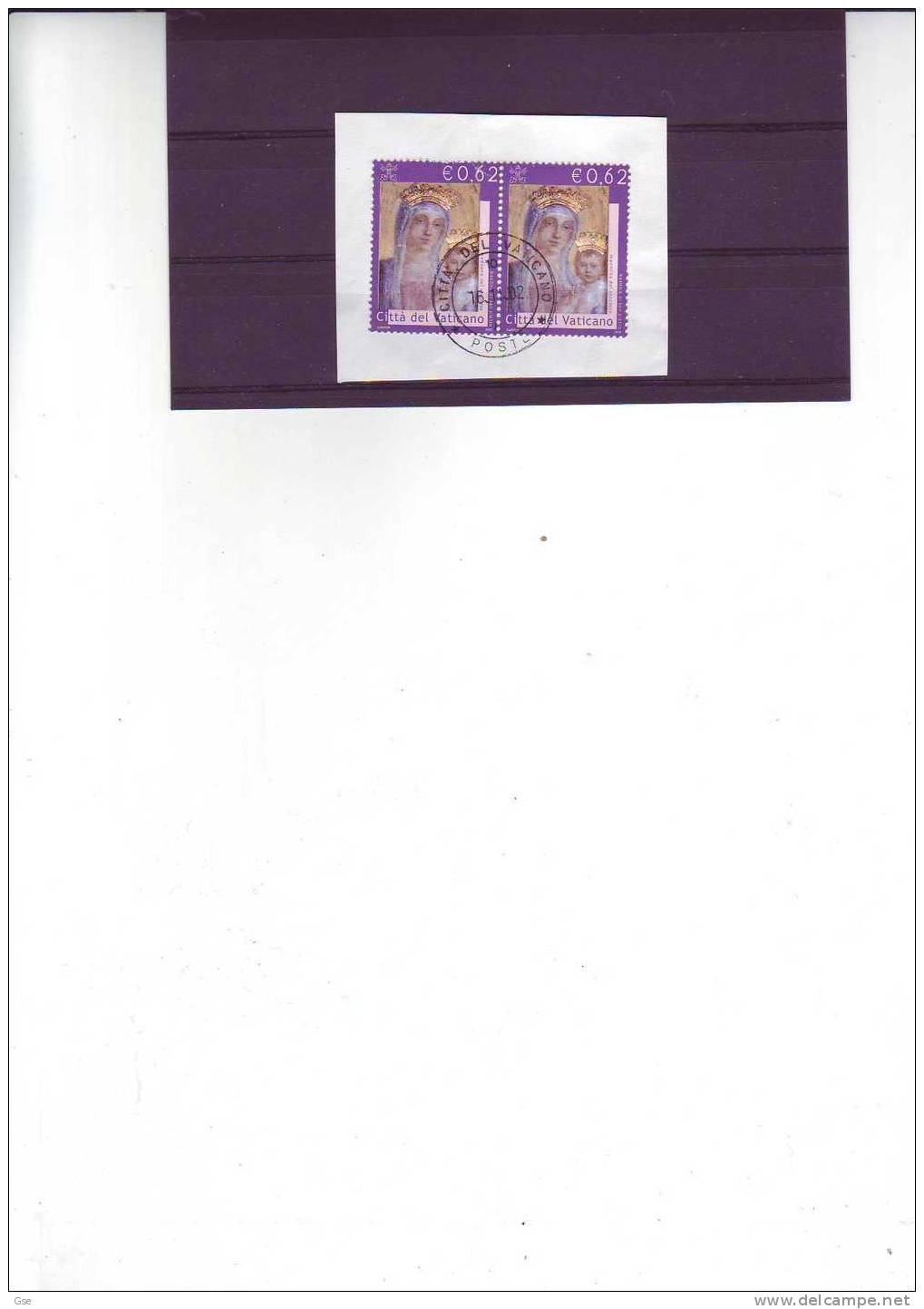 VATICANO  2002 - Sassone 1259 (x2) Su Frammento - Covers & Documents