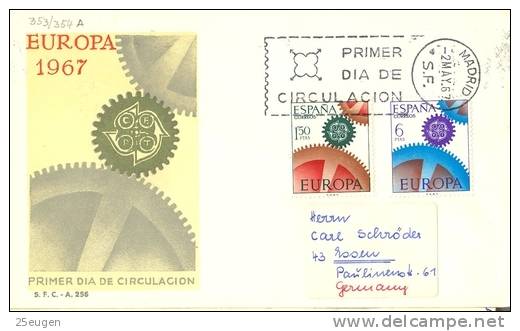 SPAIN  1967 EUROPA CEPT   FDC - 1967