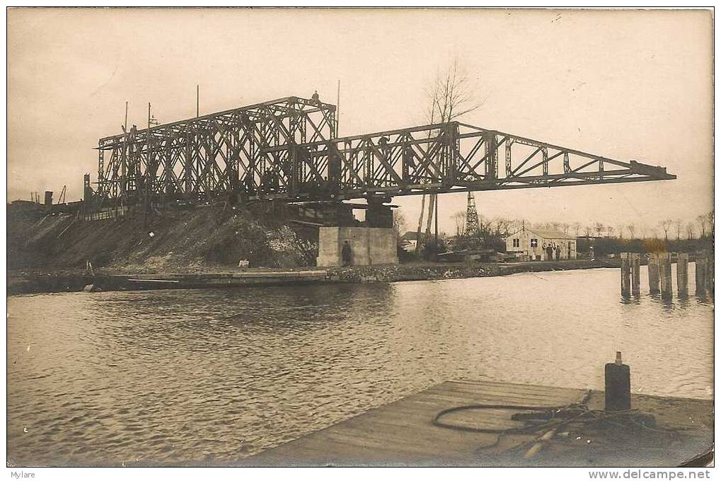 Carte-photo Abbeville Reconstruction D´un Pont - Abbeville