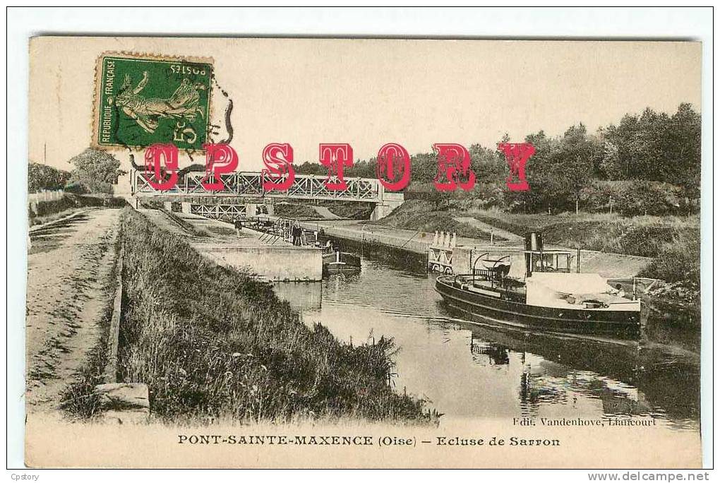 PENICHE - Remorqueur à L´Ecluse De Sarron à Pont Sainte Maxence - Batellerie - Marinier - Dos Scané - Chiatte, Barconi