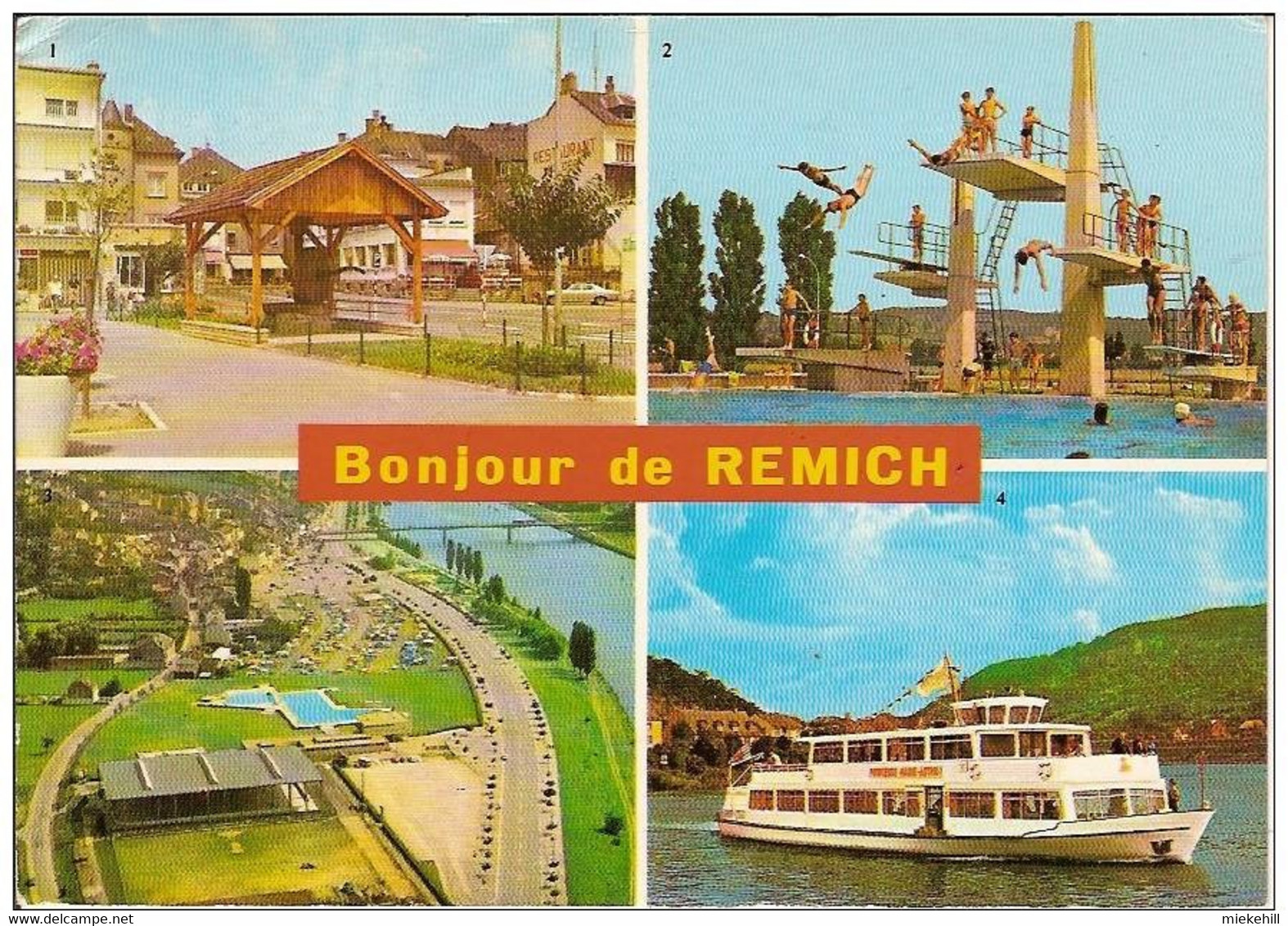 REMICH-MULTIVUES-PRESSE A FRUITS-PISCINE-VUE AERIENNE-BATEAU MARIE-ASTRID - Remich