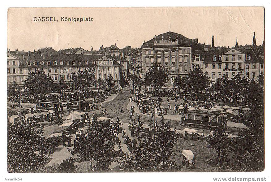 RAR Cassel Kassel - Königsplatz, Strassenbahn, Animation 1911 - Kassel