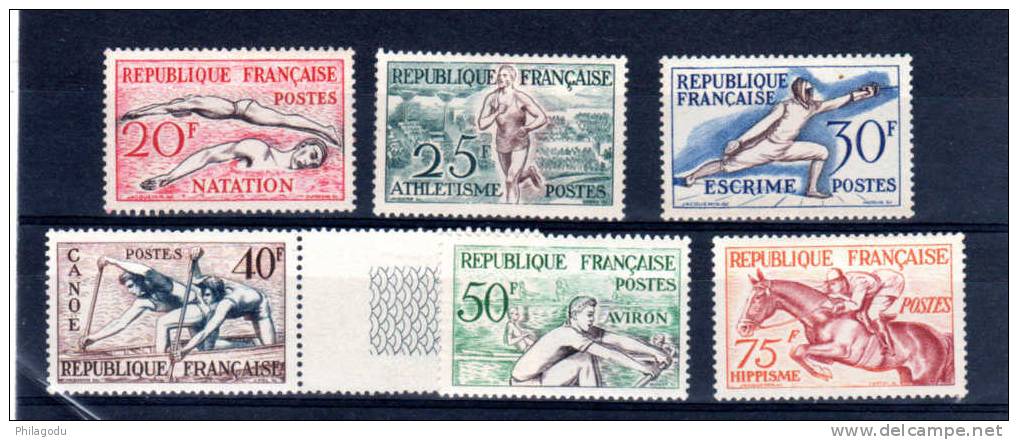 France 1953, Jeux Olympiques D’Helsinki, 960 / 965 *, Cote 53 € - Summer 1952: Helsinki