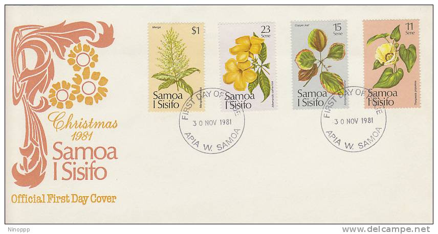 Samoa-1981 Christmas-Flowers FDC - Samoa (Staat)