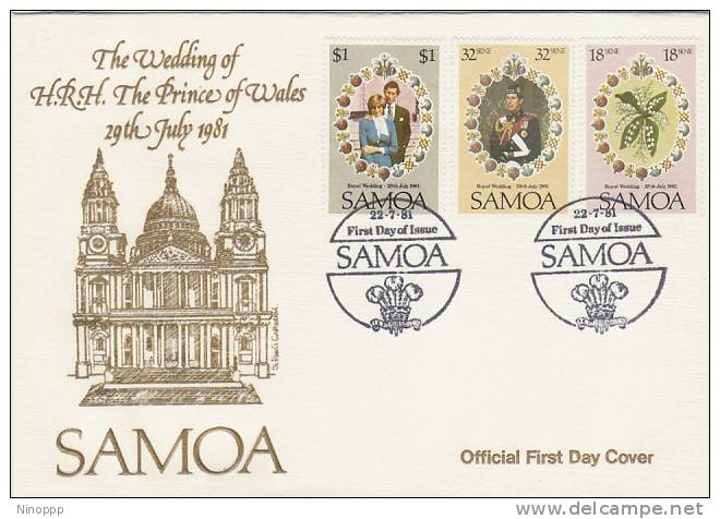 Samoa-1981 Royal Wedding FDC - Samoa (Staat)