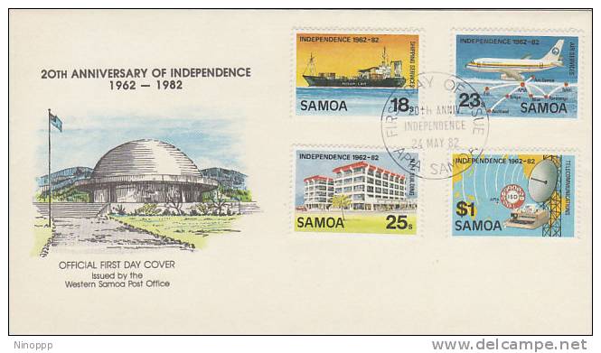 Samoa-1982 20th Anniversary Of Independence FDC - Samoa (Staat)