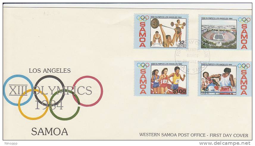 Samoa-1984 Los Angeles Olympic Games FDC - Samoa