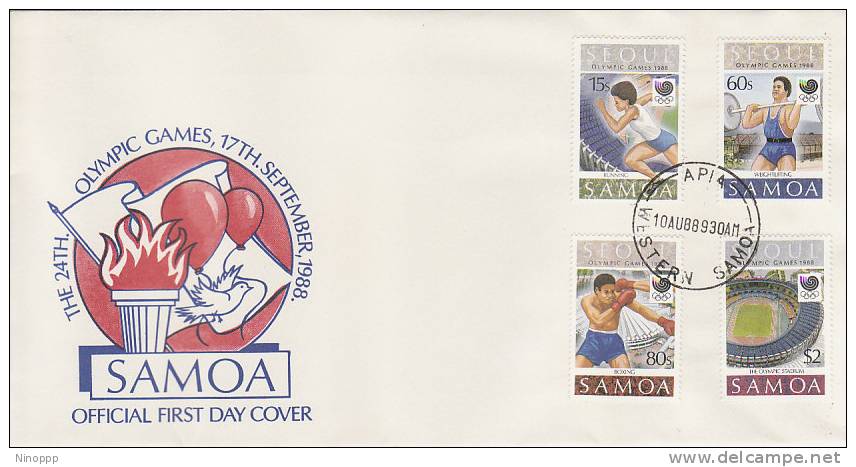 Samoa-1988 Seoul Olympic Games FDC - Samoa