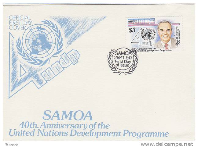 Samoa-1990 40th Anniversary United Nations Development Programme  FDC - Samoa (Staat)