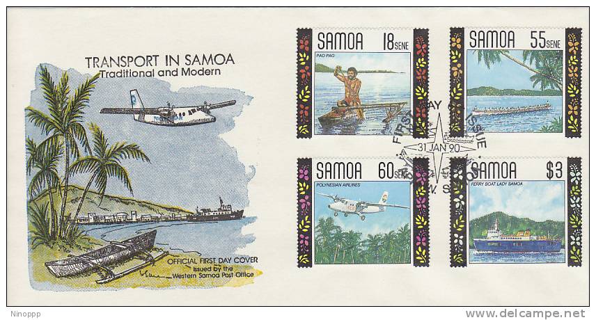 Samoa-1990 Transports FDC - Samoa (Staat)