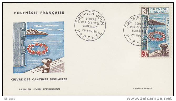 French Polynesia-1965 School Canteen Art FDC - Other & Unclassified