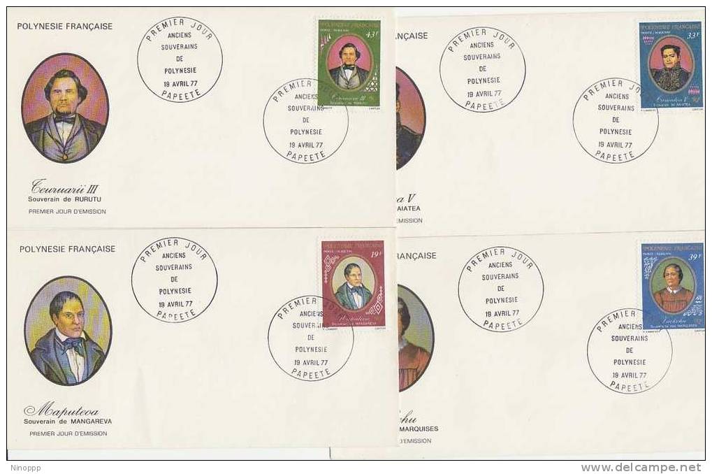 French Polynesia-1977 Sovereigns FDCS - Other & Unclassified