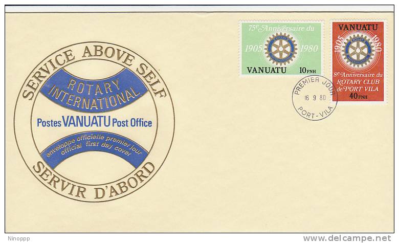 Vanuatu-1980 Rotary,French, FDC - Vanuatu (1980-...)