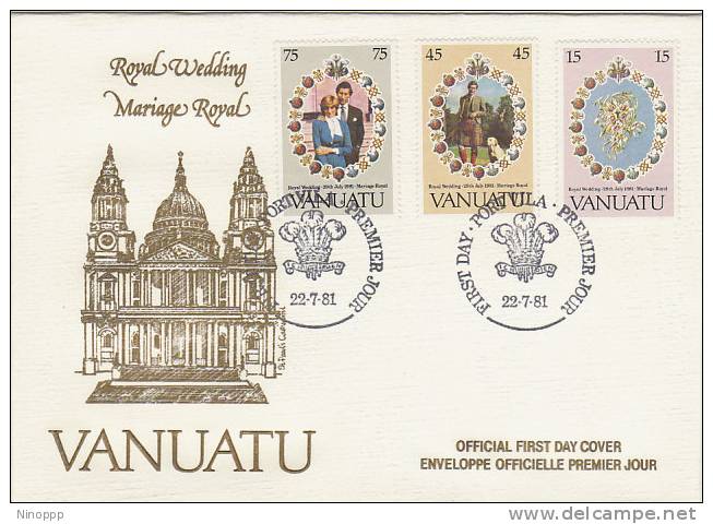 Vanuatu-1981 Royal Wedding  FDC - Vanuatu (1980-...)