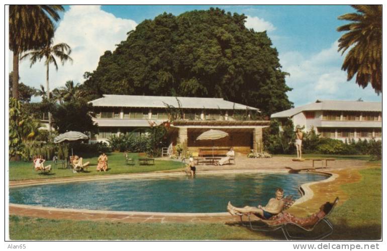 Kauai Inn, Lihue Kauai Hawaii, Swimming Pool, Hotel Lodging, On C1950s Vintage Postcard - Kauai